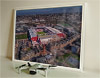 Framed Poster showing Aerial Photograph of Heart of Midlothian - Tynecastle