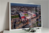 Framed Poster showing Aerial Photograph of Heart of Midlothian - Tynecastle