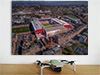 Fine Art Poster showing Aerial Photograph of Heart of Midlothian - Tynecastle