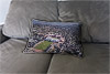 Custom Printed Canvas Cushion showing Aerial Photograph of Heart of Midlothian - Tynecastle