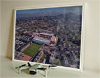 Framed Poster showing Aerial Photograph of Heart of Midlothian - Tynecastle