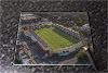 Rectangular glass cuttingboard showing Aerial Photograph of Hereford United - Edgar Street