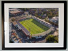 Extra Large Classic Mounted and Framed Fine Art Print showing Aerial Photograph of Hereford United - Edgar Street