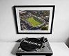 Extra Large Classic Mounted and Framed Fine Art Print showing Aerial Photograph of Hereford United - Edgar Street