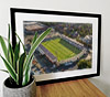 Extra Large Classic Mounted and Framed Fine Art Print showing Aerial Photograph of Hereford United - Edgar Street