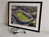 Extra Large Classic Mounted and Framed Fine Art Print showing Aerial Photograph of Hereford United - Edgar Street