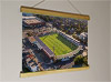 42cm / 16.5" poster hanger with 12x16" landscape print showing Aerial Photograph of Hereford United - Edgar Street