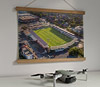 42cm / 16.5" poster hanger with 12x16" landscape print showing Aerial Photograph of Hereford United - Edgar Street