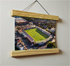 22.5cm / 8.9"  poster hanger with 6x8" landscape print showing Aerial Photograph of Hereford United - Edgar Street