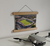 22.5cm / 8.9"  poster hanger with 6x8" landscape print showing Aerial Photograph of Hereford United - Edgar Street