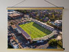 A 62cm / 24.4" poster hanger with 18x24" landscape print showing Aerial Photograph of Hereford United - Edgar Street