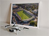 Framed Poster showing Aerial Photograph of Hereford United - Edgar Street