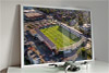 Framed Poster showing Aerial Photograph of Hereford United - Edgar Street