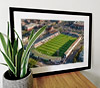 Aerial Photograph of Hereford United - Edgar Street Extra Large Classic Mounted and Framed Fine Art Print showing Aerial Photograph of Hereford United - Edgar Street