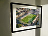 Extra Large Classic Mounted and Framed Fine Art Print showing Aerial Photograph of Hereford United - Edgar Street
