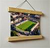 Aerial Photograph of Hereford United - Edgar Street 22.5cm / 8.9"  poster hanger with 6x8" landscape print showing Aerial Photograph of Hereford United - Edgar Street
