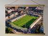 A 62cm / 24.4" poster hanger with 18x24" landscape print showing Aerial Photograph of Hereford United - Edgar Street