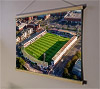 A 62cm / 24.4" poster hanger with 18x24" landscape print showing Aerial Photograph of Hereford United - Edgar Street
