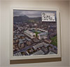 Premium Framed Cork Pin Board showing Aerial Photograph of Hibernian - Easter Road