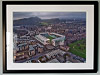 Extra Large Classic Mounted and Framed Fine Art Print showing Aerial Photograph of Hibernian - Easter Road