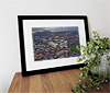 Classic Mounted and Framed Fine Art Print showing Aerial Photograph of Hibernian - Easter Road