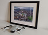 Classic Mounted and Framed Fine Art Print showing Aerial Photograph of Hibernian - Easter Road