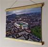 42cm / 16.5" poster hanger with 12x16" landscape print showing Aerial Photograph of Hibernian - Easter Road 42cm / 16.5" poster hanger with 12x16" landscape print showing Aerial Photograph of Hibernian - Easter Road