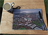 Wooden cork placemat showing Aerial Photograph of Hibernian - Easter Road