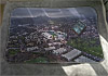 Large white fleece Blanket showing Aerial Photograph of Hibernian - Easter Road
