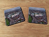 Cork drink coaster showing Aerial Photograph of Hibernian - Easter Road