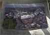 Large white fleece Blanket showing Aerial Photograph of Hibernian - Easter Road