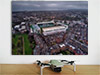 Fine Art Poster showing Aerial Photograph of Hibernian - Easter Road