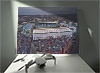 Fine Art Canvas showing Aerial Photograph of Hibernian - Easter Road