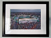 Classic Mounted and Framed Fine Art Print showing Aerial Photograph of Hibernian - Easter Road