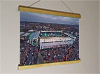 42cm / 16.5" poster hanger with 12x16" landscape print showing Aerial Photograph of Hibernian - Easter Road