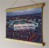 42cm / 16.5" poster hanger with 12x16" landscape print showing Aerial Photograph of Hibernian - Easter Road