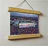 22.5cm / 8.9"  poster hanger with 6x8" landscape print showing Aerial Photograph of Hibernian - Easter Road