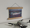 22.5cm / 8.9"  poster hanger with 6x8" landscape print showing Aerial Photograph of Hibernian - Easter Road