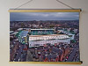 A 62cm / 24.4" poster hanger with 18x24" landscape print showing Aerial Photograph of Hibernian - Easter Road