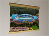 42cm / 16.5" poster hanger with 12x16" landscape print showing Aerial Photograph of Huddersfield Town - The John Smith's Stadium