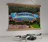 42cm / 16.5" poster hanger with 12x16" landscape print showing Aerial Photograph of Huddersfield Town - The John Smith's Stadium