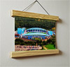 22.5cm / 8.9"  poster hanger with 6x8" landscape print showing Aerial Photograph of Huddersfield Town - The John Smith's Stadium