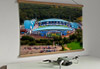 A 62cm / 24.4" poster hanger with 18x24" landscape print showing Aerial Photograph of Huddersfield Town - The John Smith's Stadium