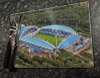 Wooden cork placemat showing Aerial Photograph of Huddersfield Town - The John Smith's Stadium Wooden cork placemat showing Aerial Photograph of Huddersfield Town - The John Smith's Stadium