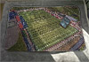 Large white fleece Blanket showing Aerial Photograph of Kelty Hearts - New Central Park