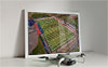 Framed Poster showing Aerial Photograph of Kelty Hearts - New Central Park
