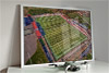Framed Poster showing Aerial Photograph of Kelty Hearts - New Central Park