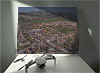 Fine Art Canvas showing Aerial Photograph of Kelty Hearts - New Central Park