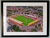 Extra Large Classic Mounted and Framed Fine Art Print showing Aerial Photograph of Kidderminster Harriers - Aggborough Stadium Extra Large Classic Mounted and Framed Fine Art Print showing Aerial Photograph of Kidderminster Harriers - Aggborough Stadium