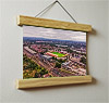 22.5cm / 8.9"  poster hanger with 6x8" landscape print showing Aerial Photograph of Kidderminster Harriers - Aggborough Stadium